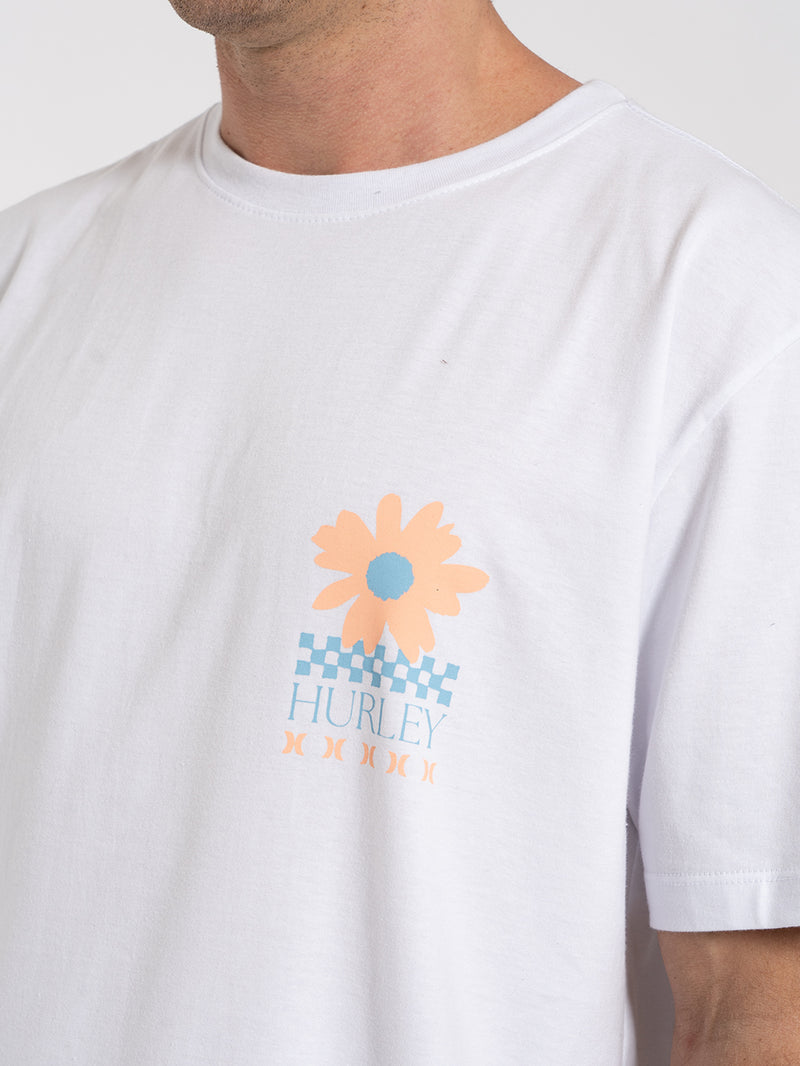Camiseta Manga Curta Hurley New Flower Branca