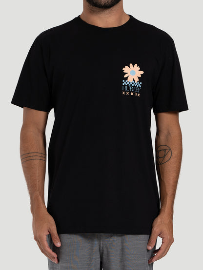 Camiseta Manga Curta Hurley New Flower Preta