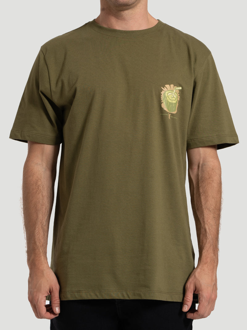 Camiseta Manga Curta Hurley Coconut Verde Militar