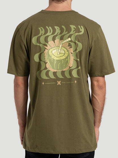 Camiseta Manga Curta Hurley Coconut Verde Militar