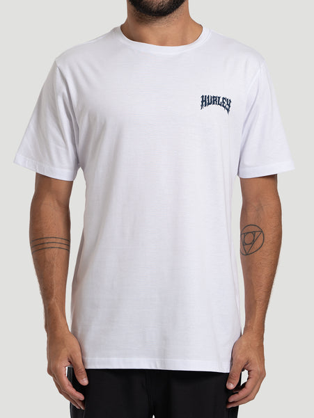 Camiseta Manga Curta Hurley Wizard Branca