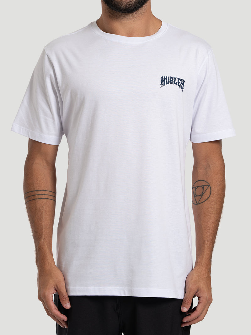 Camiseta Manga Curta Hurley Wizard Branca