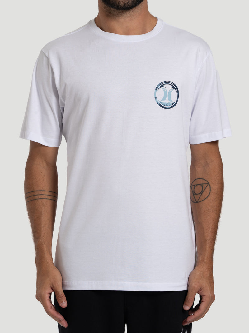 Camiseta Manga Curta Hurley Hands Branca