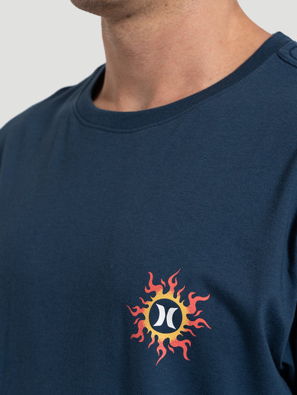 Camiseta Masculina Hurley Dragon Azul Marinho