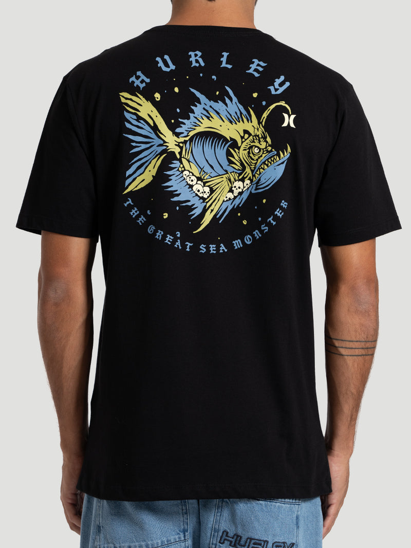 Camiseta Manga Curta Hurley Monster Preta