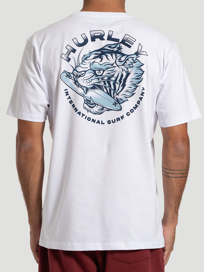 Camiseta Manga Curta Hurley Tiger Branca