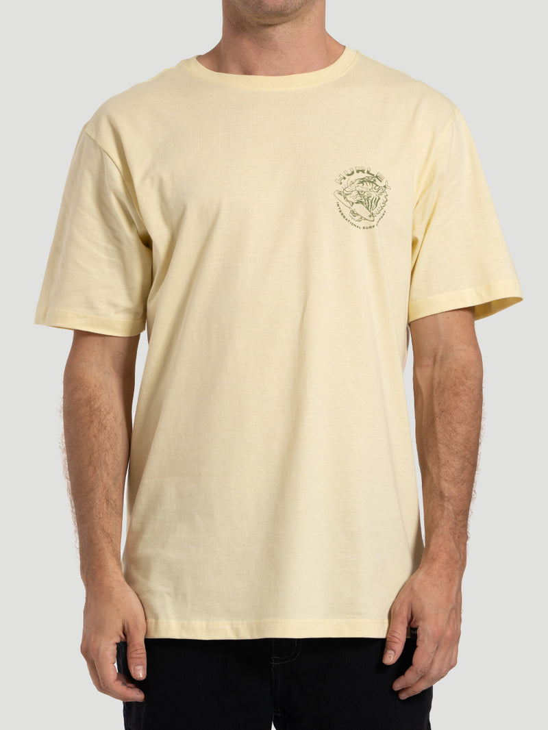 Camiseta Manga Curta Hurley Tiger Amarela