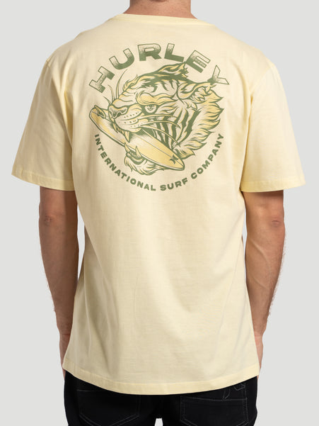 Camiseta Manga Curta Hurley Tiger Amarela