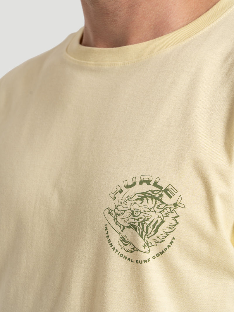 Camiseta Manga Curta Hurley Tiger Amarela