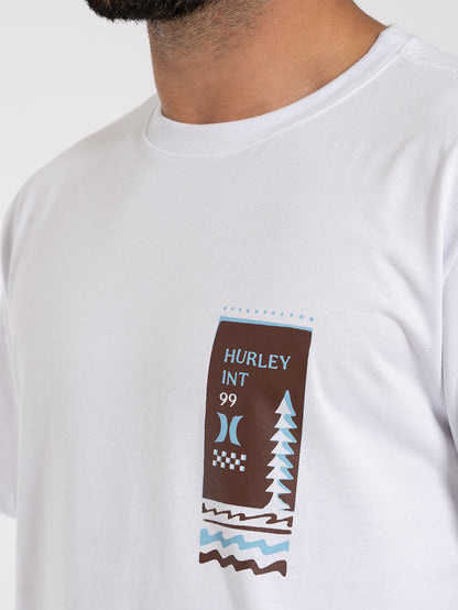 Camiseta Manga Curta Hurley Selo Branca