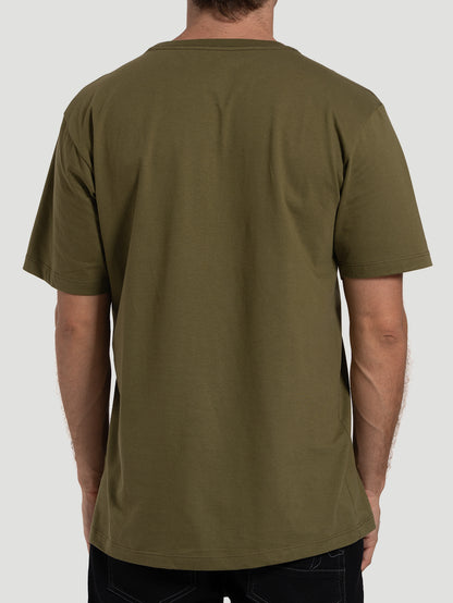 Camiseta Masculina Manga Curta Hurley Travel Verde Militar
