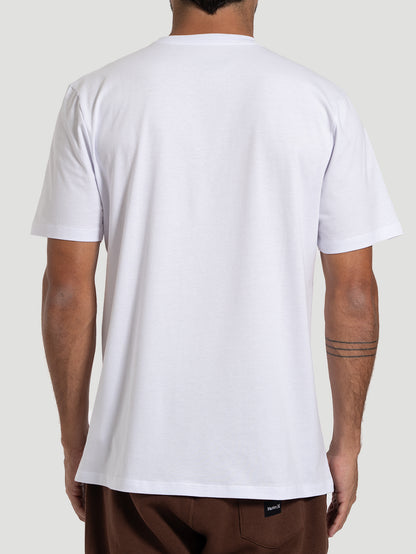 Camiseta Masculina Manga Curta Hurley Crazy Branco
