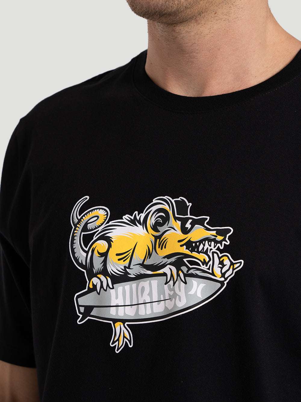 Camiseta Masculina Manga Curta Hurley Crazy Preto – Hurley Brasil