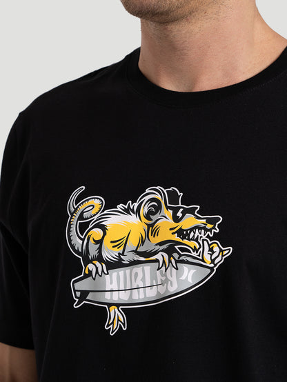 Camiseta Masculina Manga Curta Hurley Crazy Preto