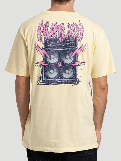 Camiseta Manga Curta Masculina Hurley Noise Amarelo