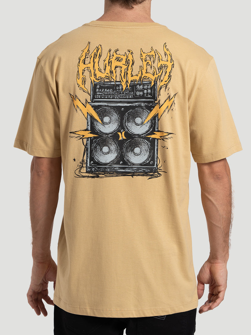 Camiseta Manga curta Masculina Hurley Noise Bege
