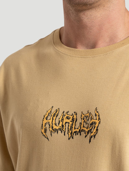 Camiseta Manga curta Masculina Hurley Noise Bege