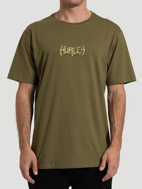 Camiseta Manga curta Masculina Hurley Noise Verde Oliva