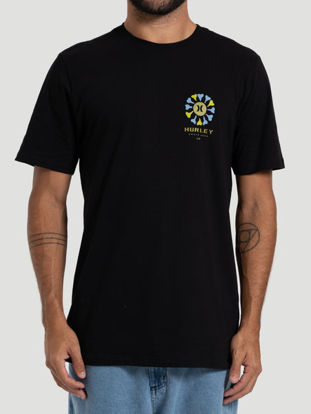 Camiseta Manga Curta Hurley Reborn Preta