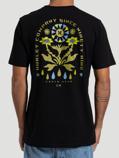 Camiseta Manga Curta Hurley Reborn Preta