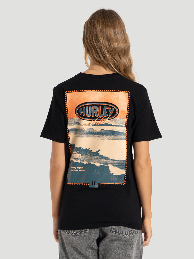 Camiseta Manga Curta Hurley Perfect Waves Preta