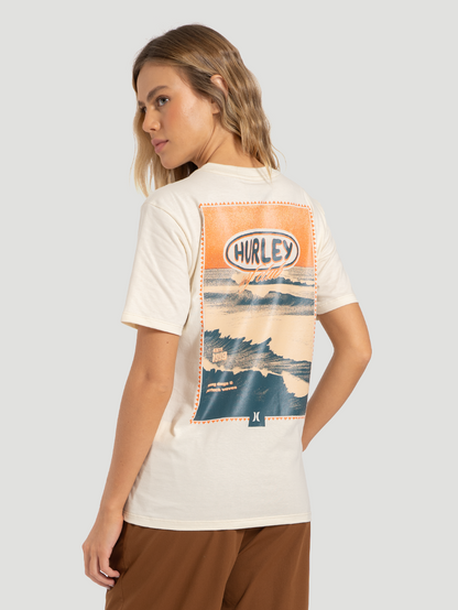 Camiseta Manga Curta Hurley Perfect Waves Off White