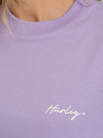 Camiseta Manga Curta Hurley Line Feminina Lilás