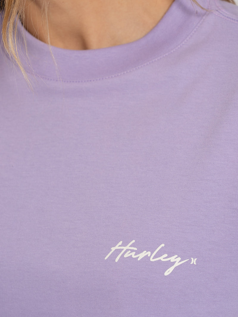 Camiseta Manga Curta Hurley Line Feminina Lilás