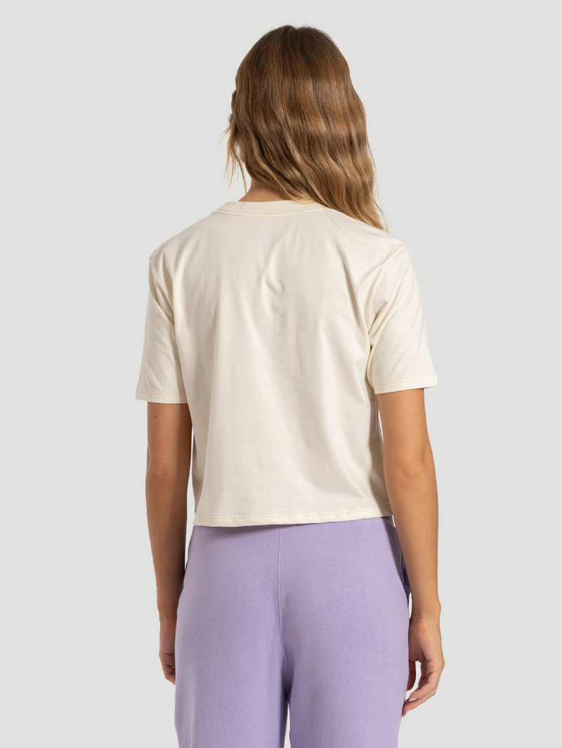 Camiseta Manga Curta Hurley Off white Feminina Line