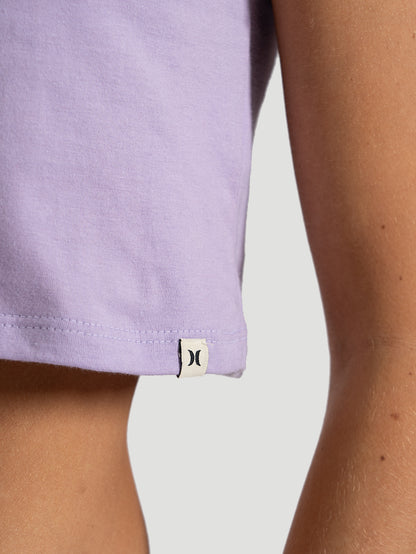 Camiseta Cropped Hurley Global 99 Lilás