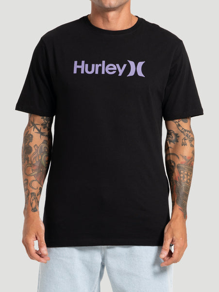 Camiseta Manga Curta Hurley Silk O&O Solid Preta