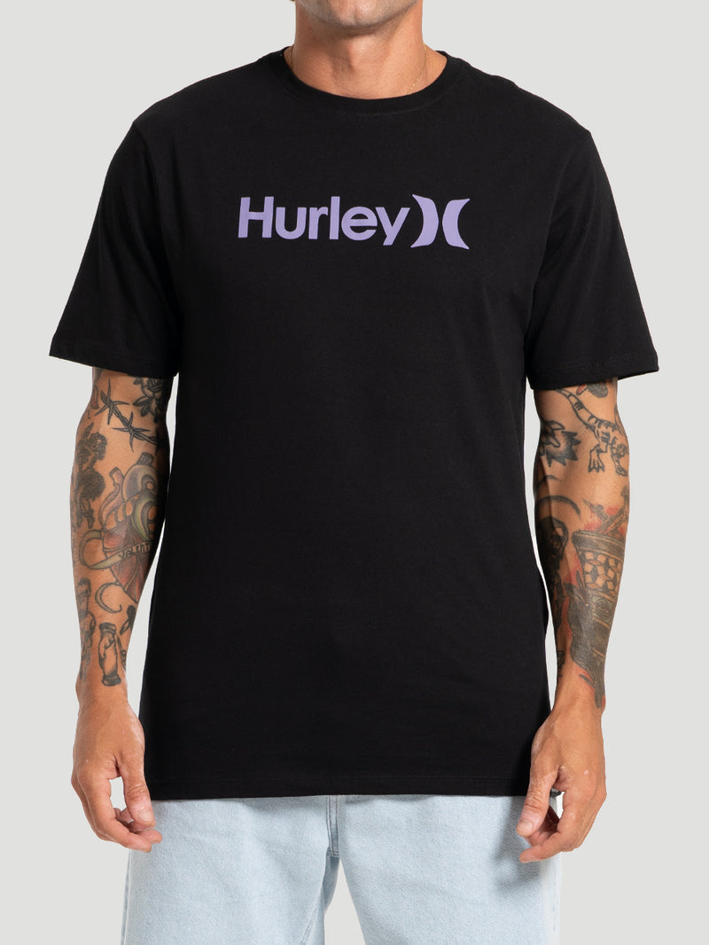 Camiseta Manga Curta Hurley Silk O&O Solid Preta