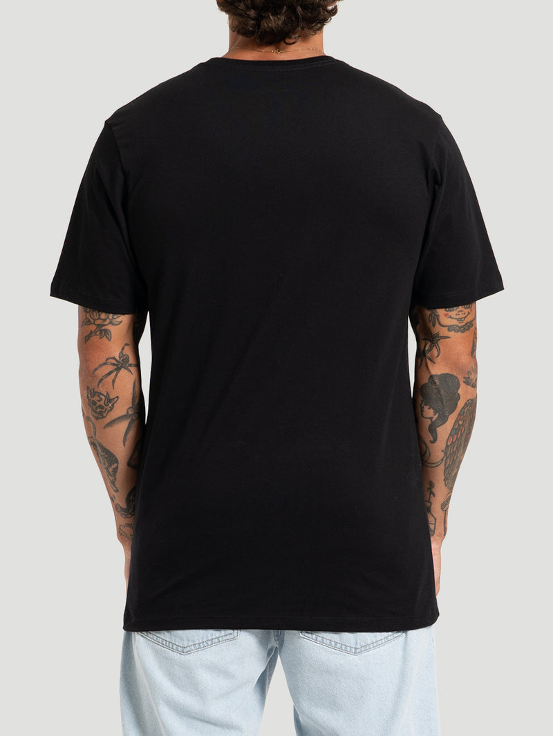 Camiseta Manga Curta Hurley Silk O&O Solid Preta