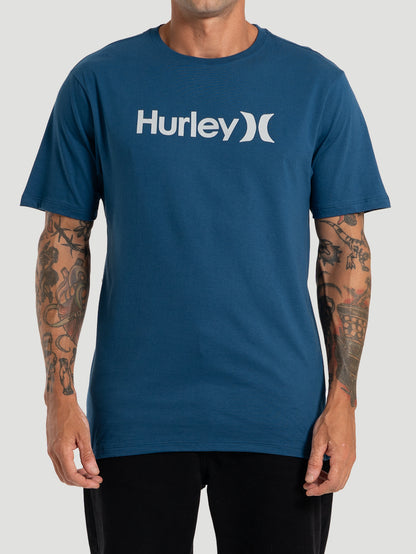 Camiseta Manga Curta Hurley Silk O&O Solid Azul Marinho