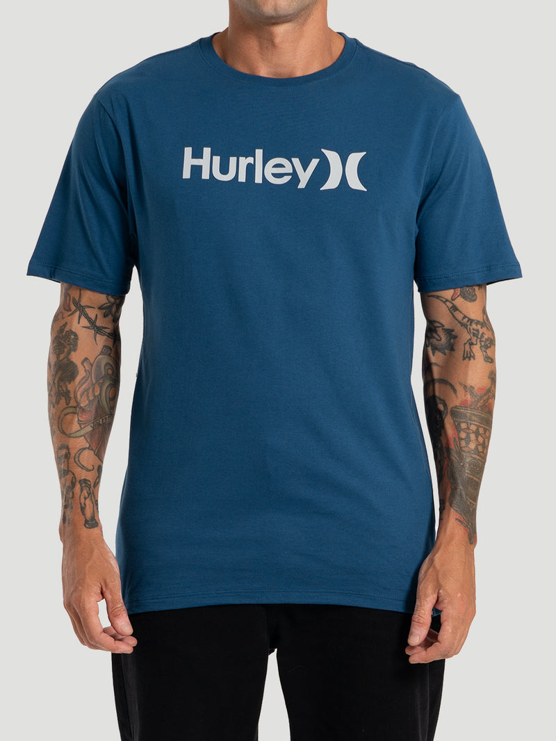 Camiseta Manga Curta Hurley Silk O&O Solid Azul Marinho