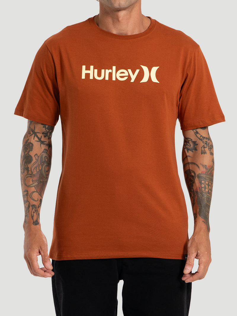Camiseta Manga Curta Hurley Silk O&O Solid Marrom