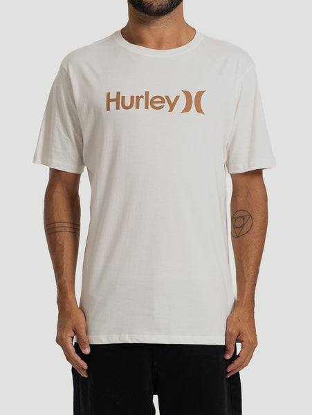 Camiseta Manga Curta Hurley Silk O&O Solid Off White