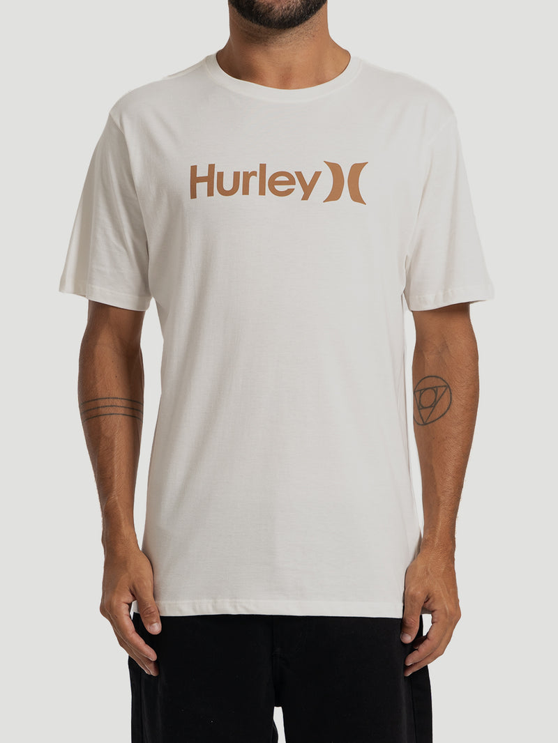 Camiseta Manga Curta Hurley Silk O&O Solid Off White