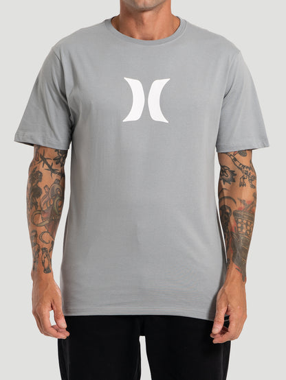 Camiseta Masculina Manga Curta Hurley Icon Cinza