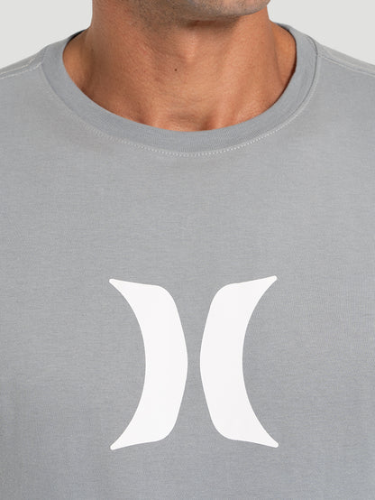Camiseta Masculina Manga Curta Hurley Icon Cinza