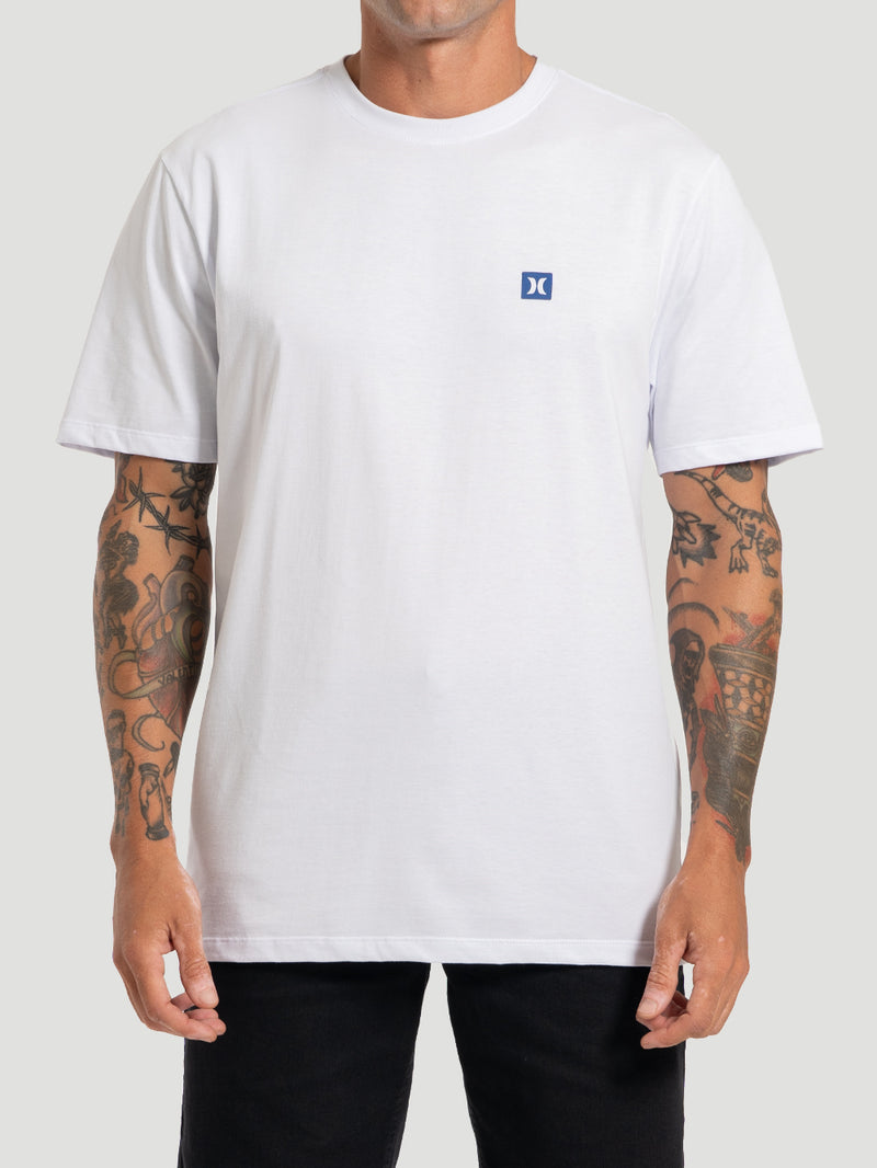 Camiseta Manga Curta Hurley Mini Icon Oversized Branca