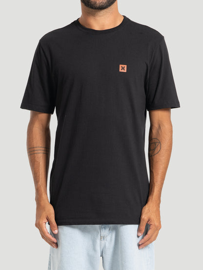 Camiseta Manga Curta Hurley Mini Icon Oversized Preta
