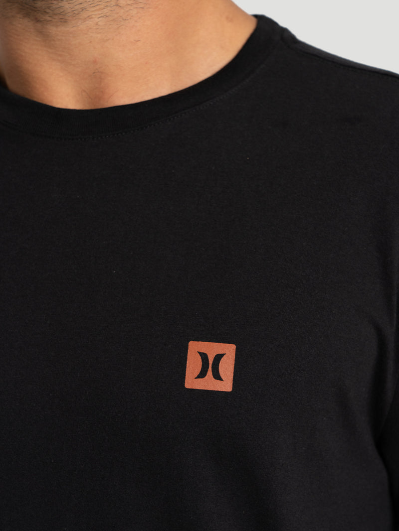 Camiseta Manga Curta Hurley Mini Icon Oversized Preta