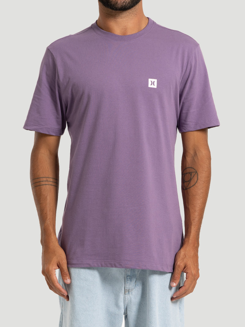Camiseta Manga Curta Hurley Mini Icon Oversized Roxo