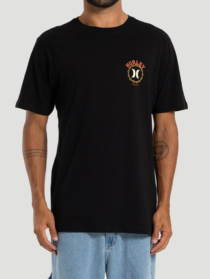Camiseta Manga Curta Hurley Panther Preta
