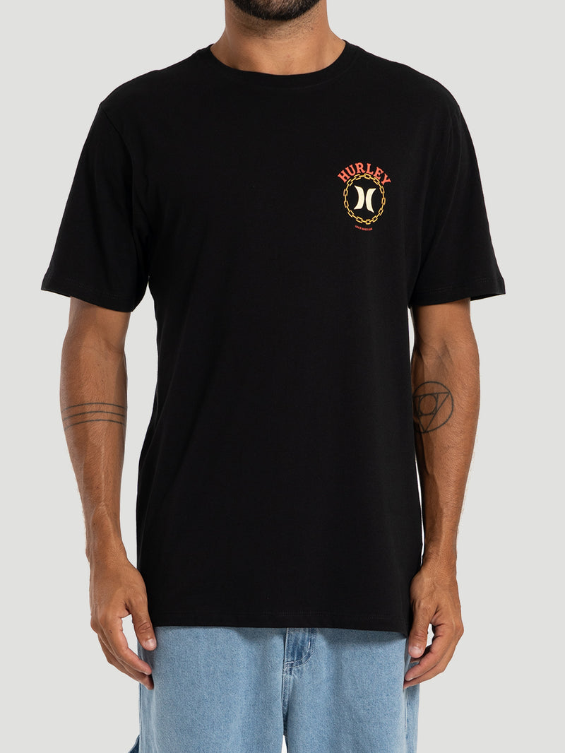 Camiseta Manga Curta Hurley Panther Preta