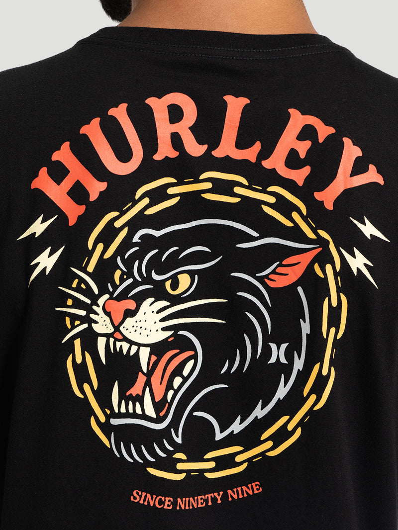 Camiseta Manga Curta Hurley Panther Preta