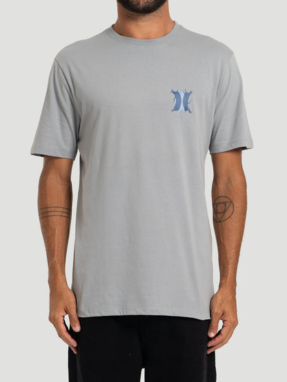 Camiseta Manga Curta Hurley Bombcloud Cinza