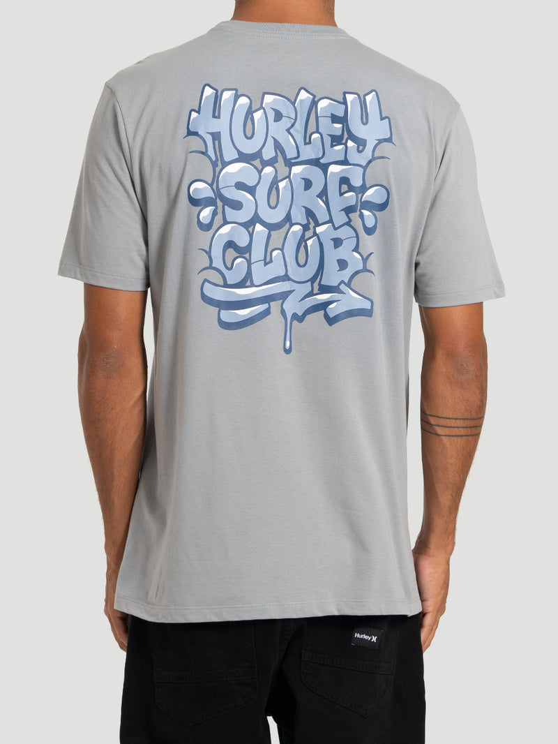 Camiseta Manga Curta Hurley Bombcloud Cinza