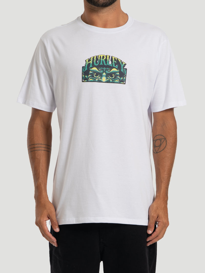 Camiseta Hurley Monster Plate Oversize Branca